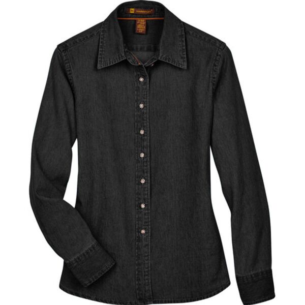 Harriton Landies Long Sleeve Denim Shirt Thumbnail